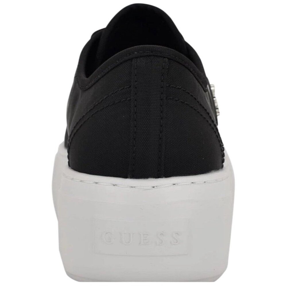 Guess  Joezi Platform Black Women’s 8.5M Fashion Sneakers Triangle Logo Plaque - Picture 4 of 16